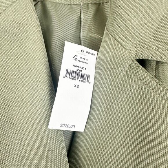 Banana Republic Soft Trench Coat Size XS NEW Desert Thyme Timeless Minimalist - Picture 6 of 6